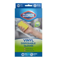 623231 Clorox Disposable Vinyl Gloves, 50 Count, 25 Pair-main-1